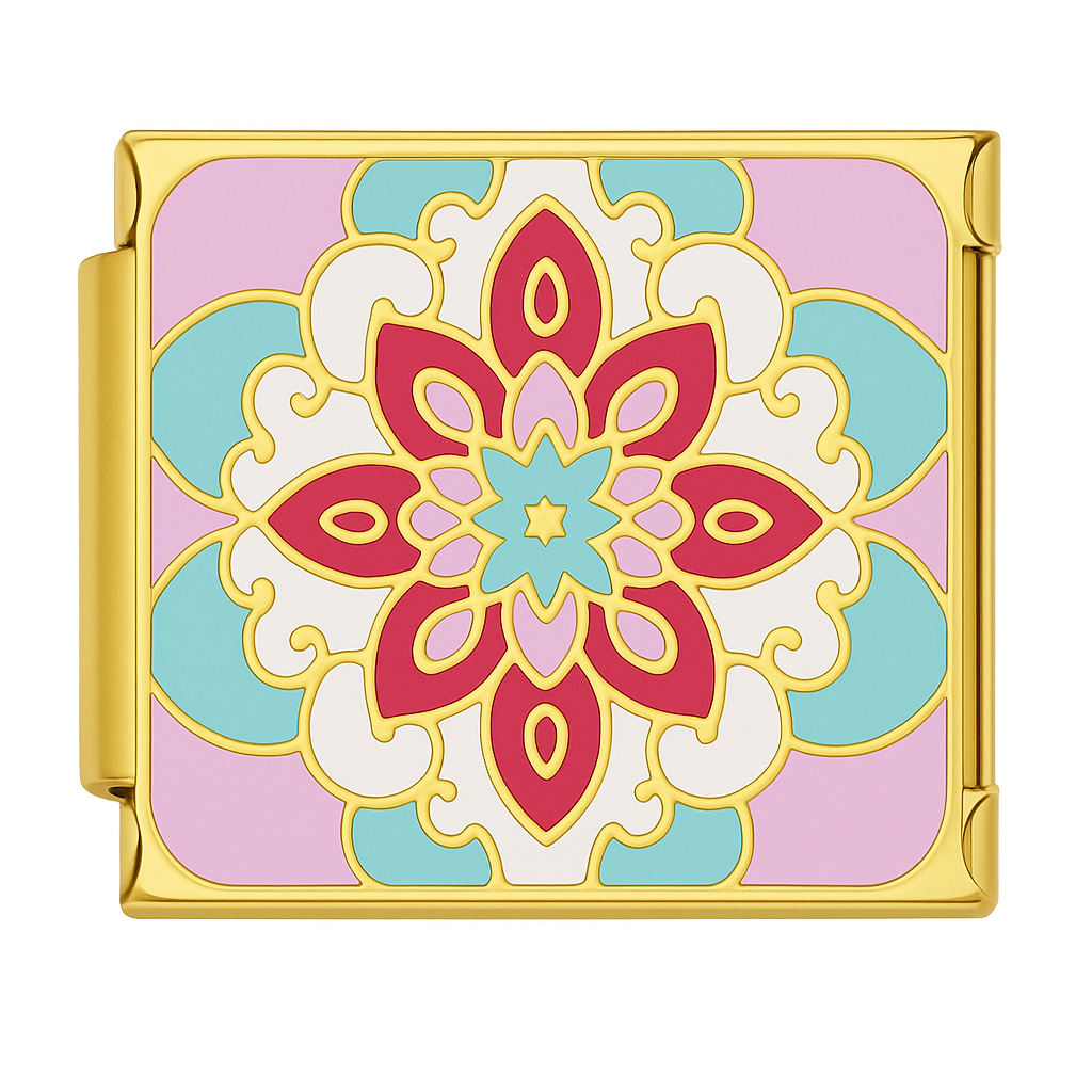 Mehrfarbiges Blumiges Ornament
