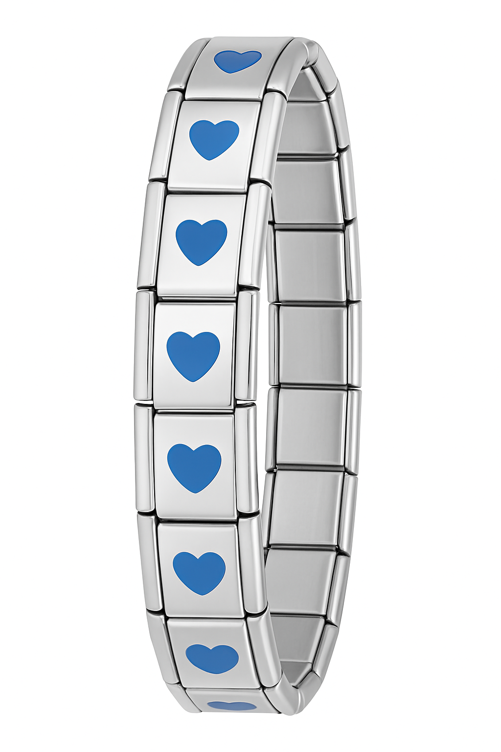 Einfaches silbernes Herz Armband
