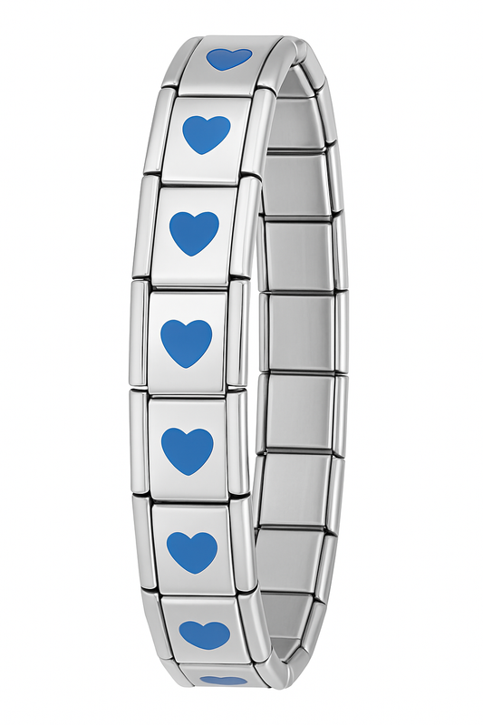 Einfaches silbernes Herz Armband